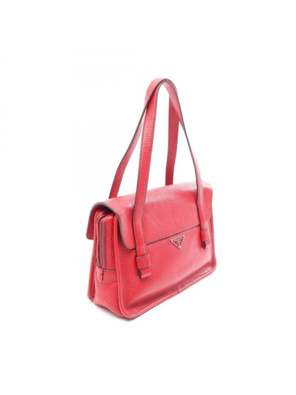 Prada Shoulder Bag Red Leather